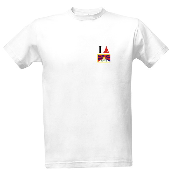 Tričko s potiskem Pánské triko I Love Tibet